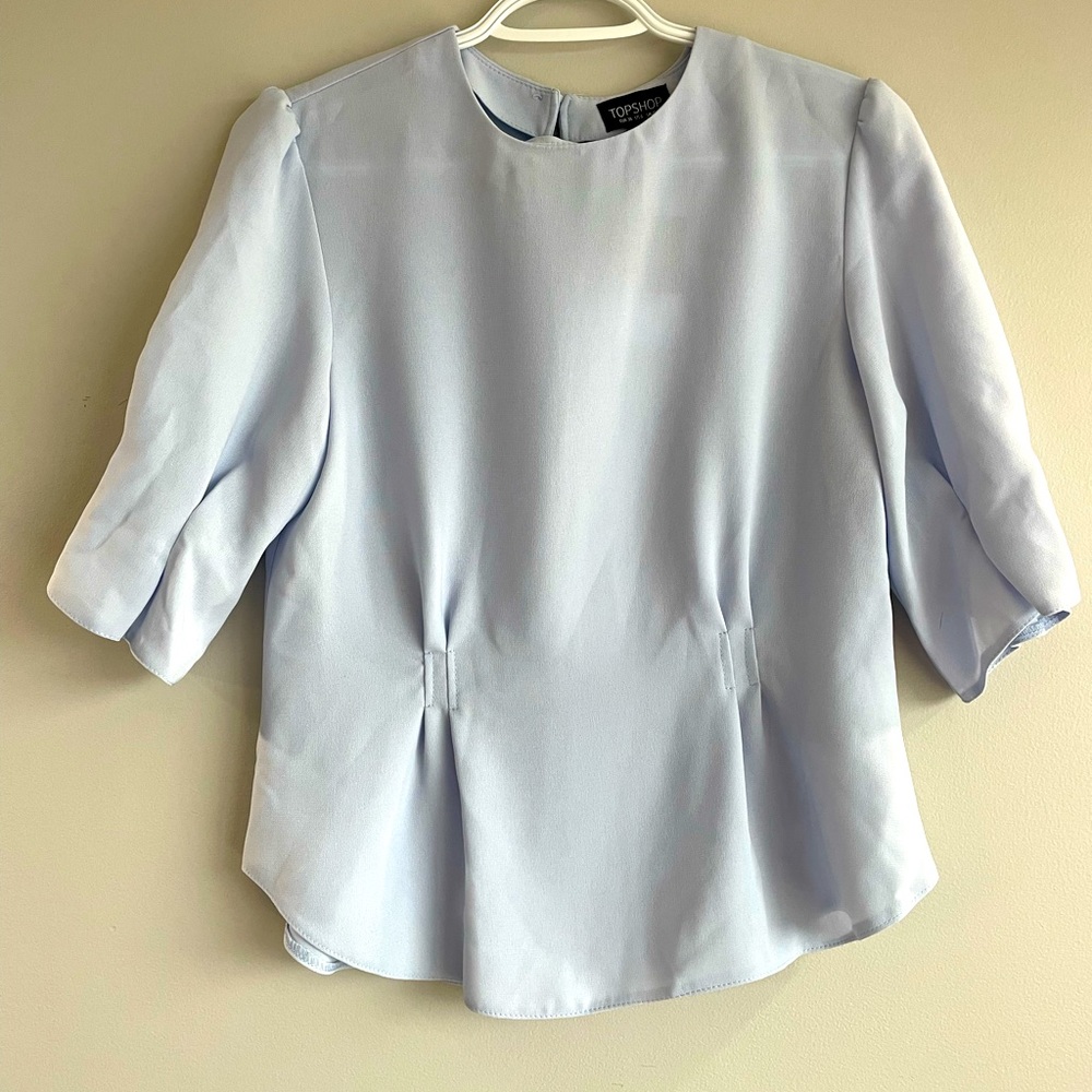 Topshop open back blouse